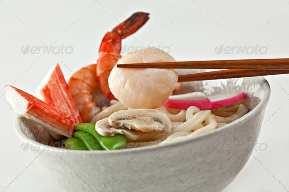 Seafood Udon Noodle Soup