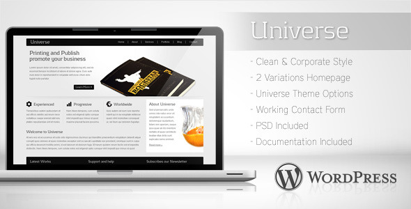 Universe - Corporate Business Wordpress Theme 2 - Corporate WordPress