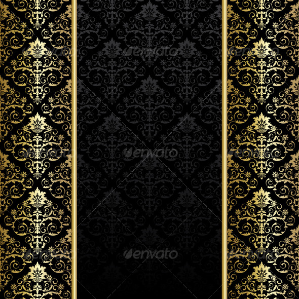 Black and gold background - Characters Vectors