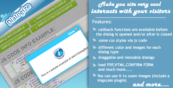 JQuery Dialogize - CodeCanyon Item for Sale
