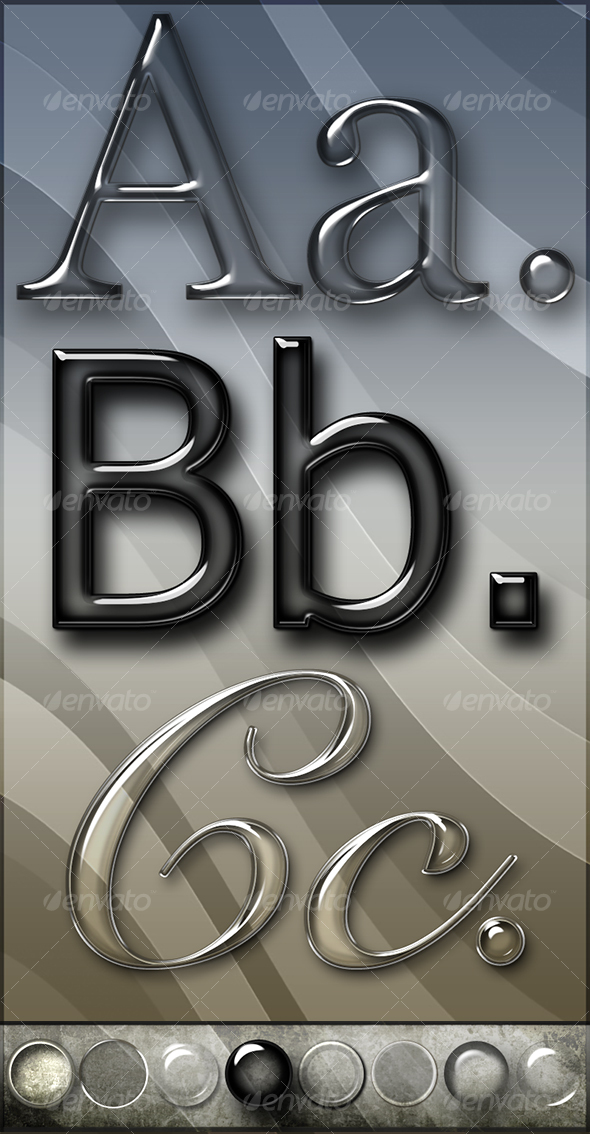 Elegant Glass Text Effects & Styles - GraphicRiver Item for Sale