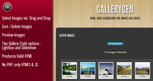 image gallery html. GalleryGen - Image Gallery HTML Code Generator - CodeCanyon Item for Sale