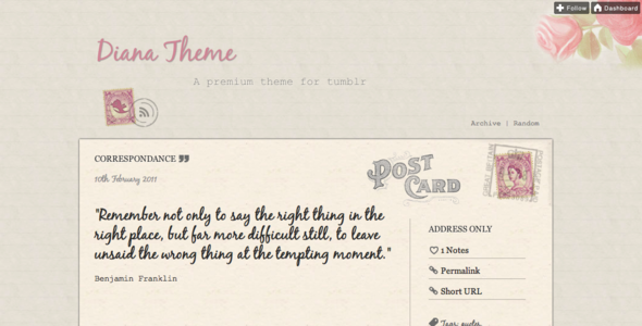 Diana Theme - Blog Tumblr