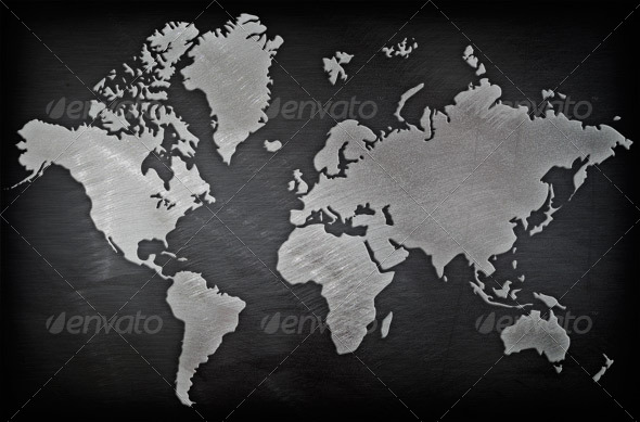 steel texture map. Brushed Metal World Map