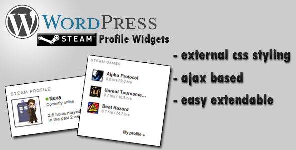 Steam Profile Widget - CodeCanyon Item for Sale