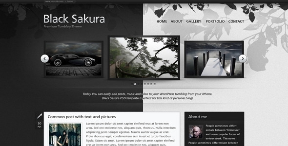Black Sakura - Personal PSD Templates
