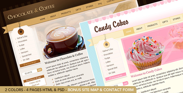 Chocolate & Coffee - HTML Template including PSD - Retail Site Templates