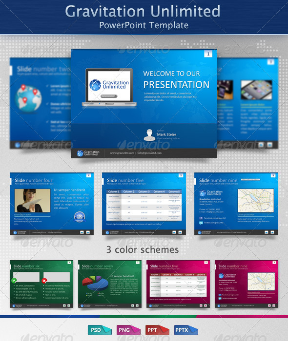 Gravitation Unlimited PowerPoint Template