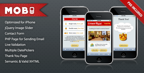 xHTML iPhone Landing Page template