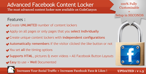Advanced Facebook Content Locker - CodeCanyon Item for Sale