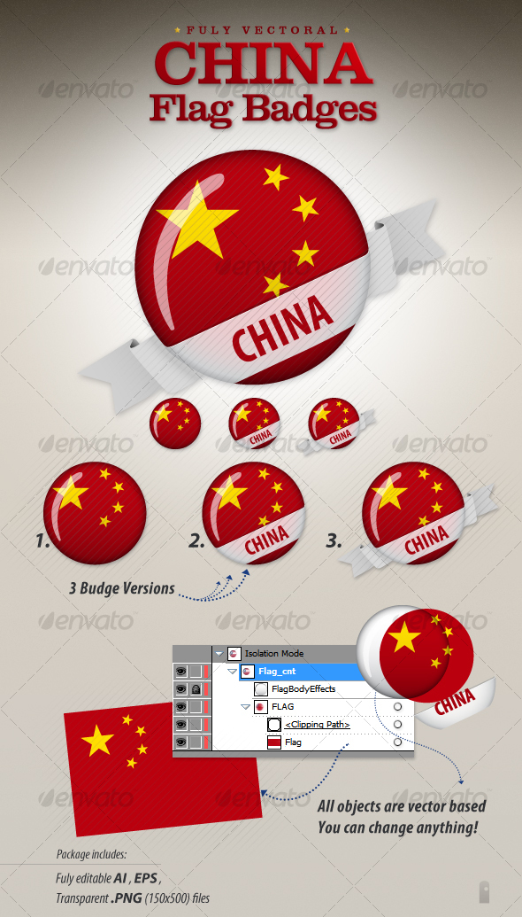 china flag icon. China Flag Badges