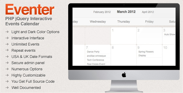 Eventer - PHP jQuery Interactive Events Calendar - CodeCanyon Item for Sale