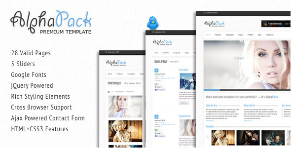 Alphapack Premium HTML Template - Creative Site Templates
