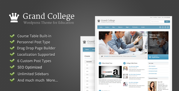 Grand College - WordPress Theme For Education - Education WordPress