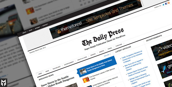 The Daily Press: Super Simple WP Publication Theme - News / Editorial Blog / Magazine