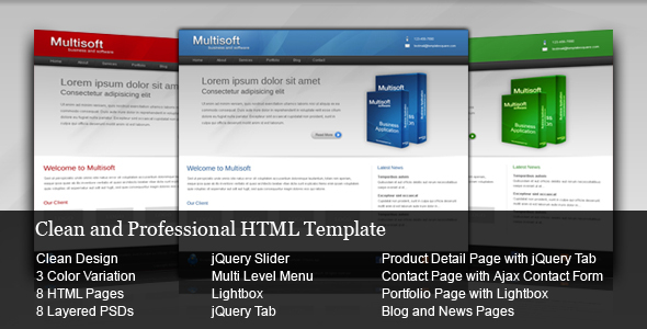 Multisoft - Clean and Professional HTML Template - Business Corporate