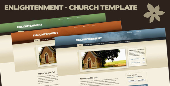 Enlightenment Church Site Template - Churches Nonprofit