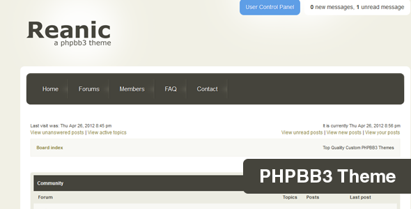 Reanic PHPBB3 Style - PhpBB Forums
