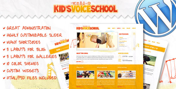 Kid's Voice School WordPress Theme - Children Retail