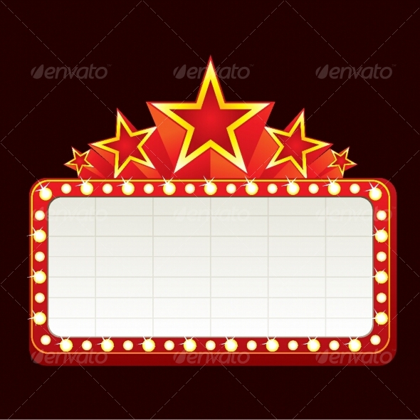Blank Cinema Sign