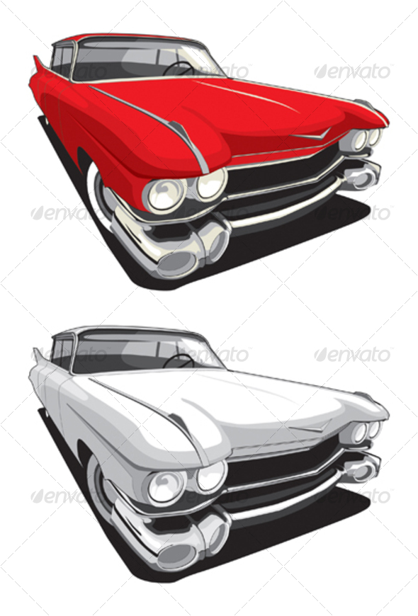 American retro car GraphicRiver Item for Sale