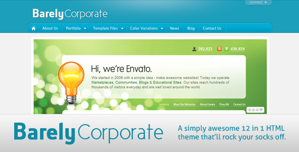 Barely Corporate HTML Theme - 12 in 1 - Creative Site Templates