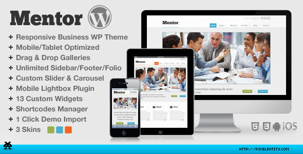 Mentor - Premium Responsive HTML5 WordPress Theme - Corporate WordPress
