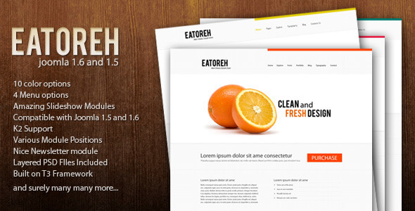 Eatoreh - Clean and Fresh 1.6 and 1.5 - Creative Joomla