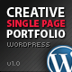 Creative WordPress Single Page Portfolio - ThemeForest Item for Sale