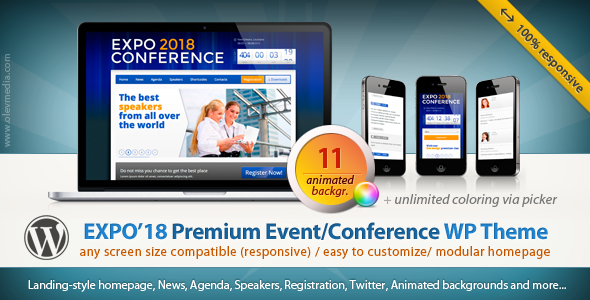 Expo'18 Responsive Event/ Conference Landing Page - 8