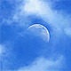 Half Moon And Clouds