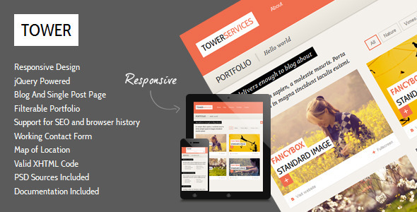 Tower - Clean Responsive Template - Creative Site Templates