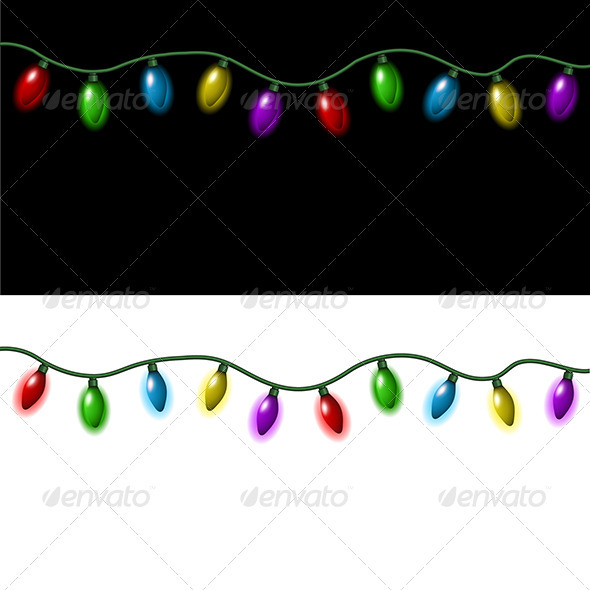 string of christmas lights clipart - photo #38