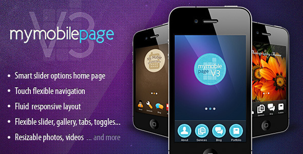 My Mobile Page V3 CSS/Html - Mobile Site Templates