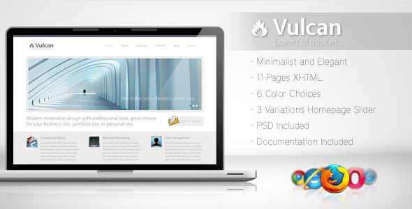 Vulcan - Minimalist Business Template 4 - Corporate Site Templates
