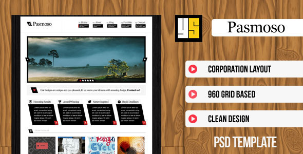 Pasmoso | PSD Template for Corporations - Corporate PSD Templates