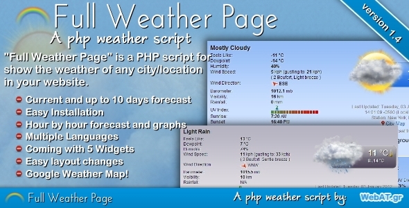 Full Weather Page V1.0 - CodeCanyon Item for Sale