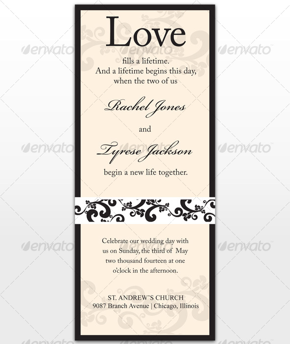 Classic and modern in one beige and black wedding invitation card