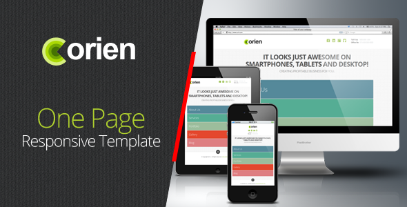 Orien One Page Responsive HTML5 Template - Portfolio Creative