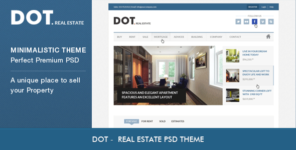 DOT. Real Estate | PSD Template - Business Corporate