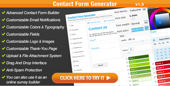 Contact Form Generator - Form Builder - CodeCanyon Item for Sale