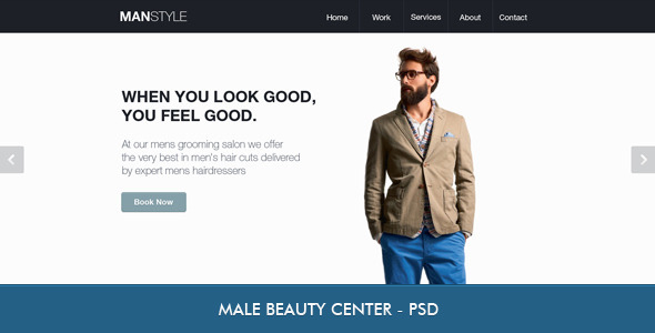 Men's Hair Salon - Beauty - Miscellaneous PSD Templates