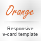 Orange Responsive V-card Template - ThemeForest Item for Sale