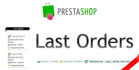 Last Orders Prestashop Module