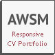 AWSM - Responsive CV Portfolio Template - ThemeForest Item for Sale