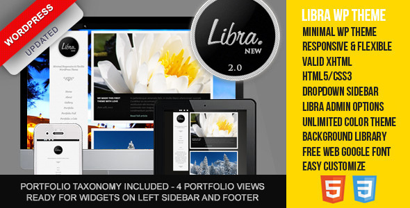 Libra - Minimal. Responsive & Flexible WP Theme - Personal Blog / Magazine