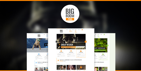 BigBoom - Clean & Powerful PSD Template - Creative PSD Templates