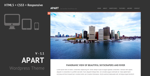 Apart - Responsive Wordpress Theme - Personal Blog / Magazine