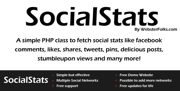 SocialStats PHP Class  - CodeCanyon Item for Sale