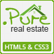 .Pure Real Estate HTML5 &amp; CSS3 Template - ThemeForest Item for Sale